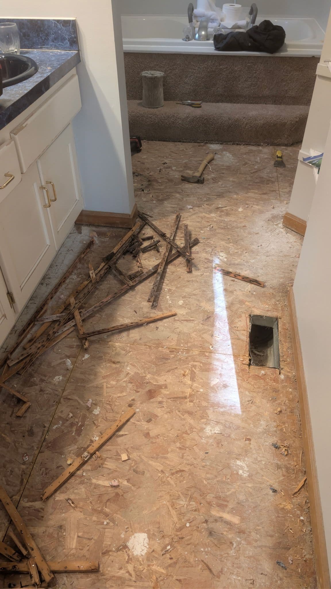 Gallery photos for Bathroom Fix and Flooring Upgrade: Image #2