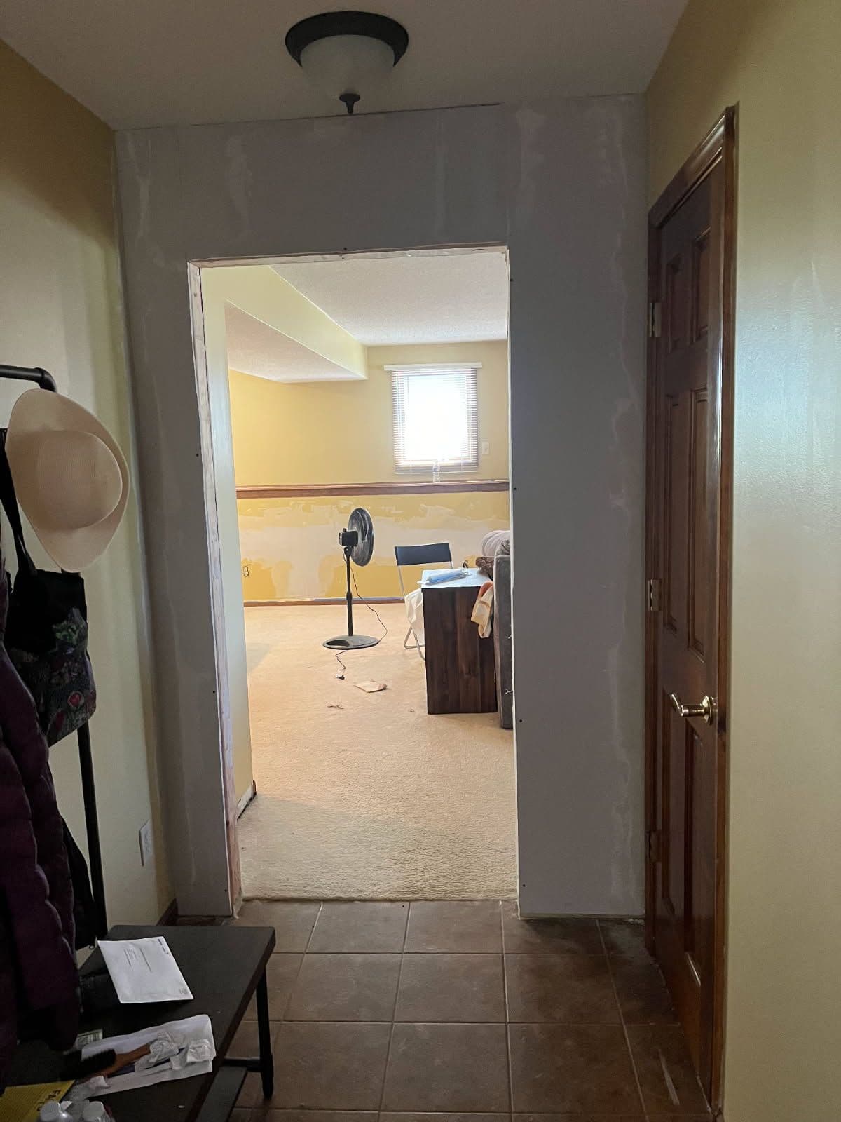 Gallery photos for Expertly Framed Wall with Stained Door: Image #1