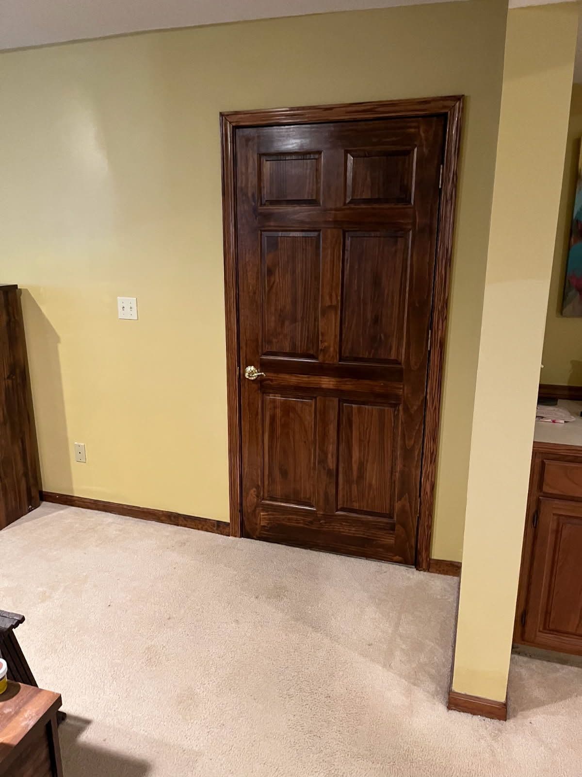 Gallery photos for Expertly Framed Wall with Stained Door: Image #2