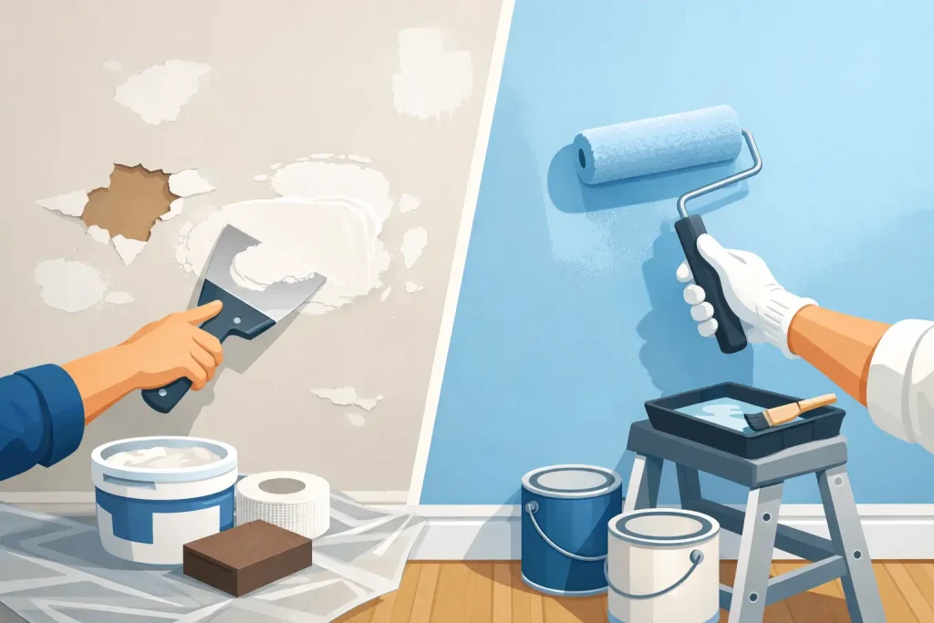 Drywall Repair Before Painting for Smooth Walls