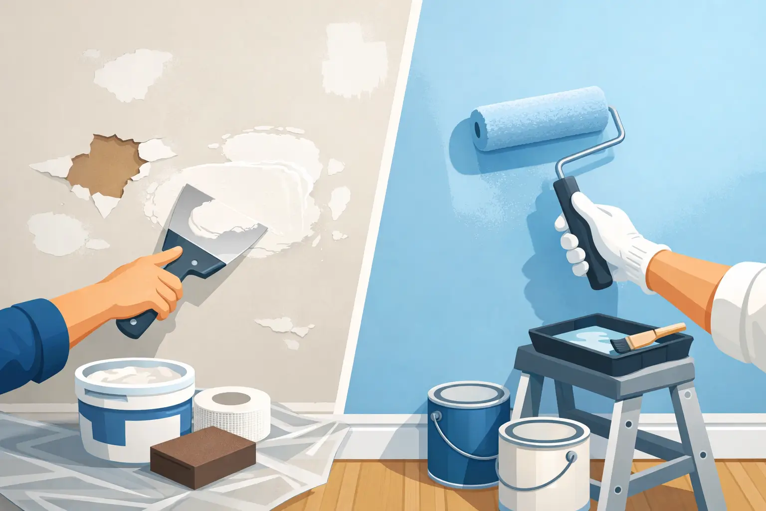 Drywall Repair Before Painting for Smooth Walls