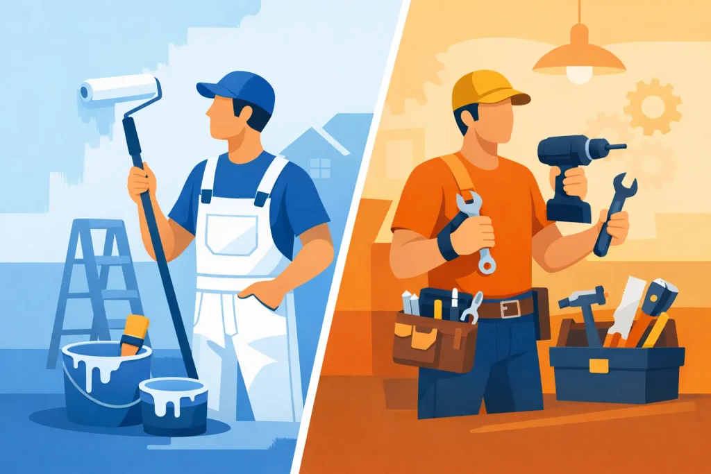 Painting Contractor vs Handyman: Who to Hire?
