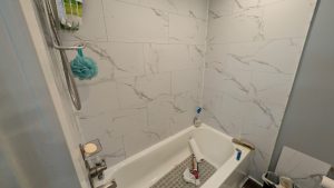 Gallery photos for Closing Up a Built-In Shelf for a Cleaner Bathroom Wall: Image #3