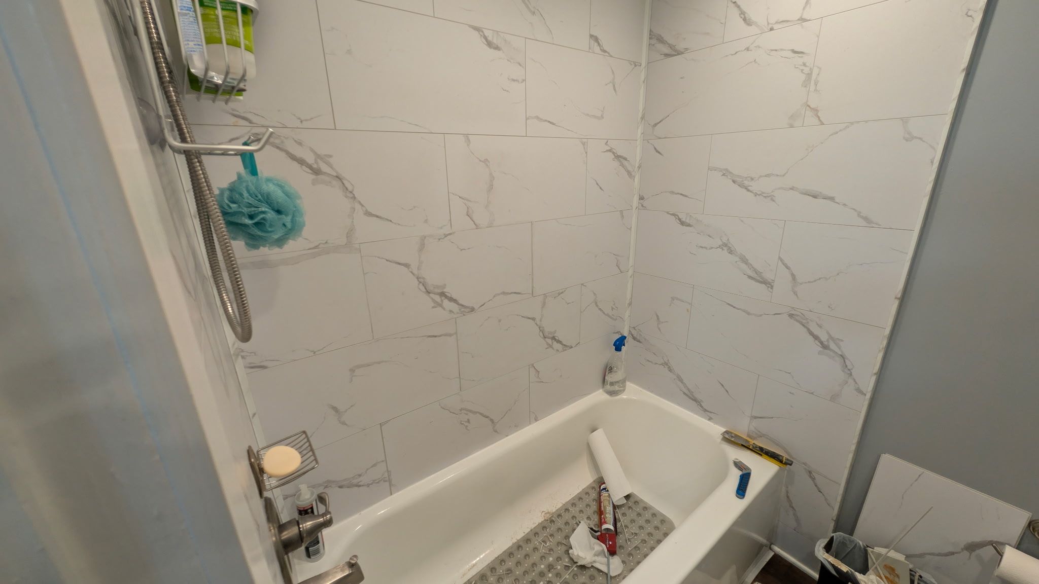 Gallery photos for Closing Up a Built-In Shelf for a Cleaner Bathroom Wall: Image #3