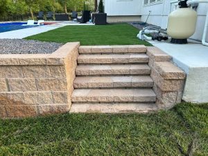 Gallery photos for Stunning Retaining Wall and Steps Transformation: Image #1
